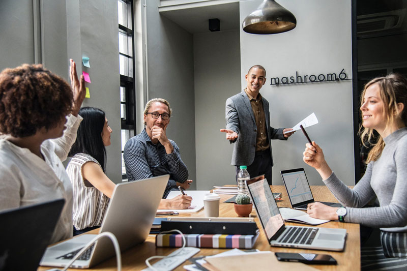 Regular meetings, sales presentations, business reports