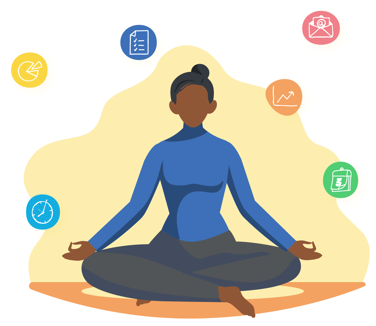 Equilibre la relajación con la productividad